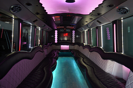 Party Bus with fiber optic lights